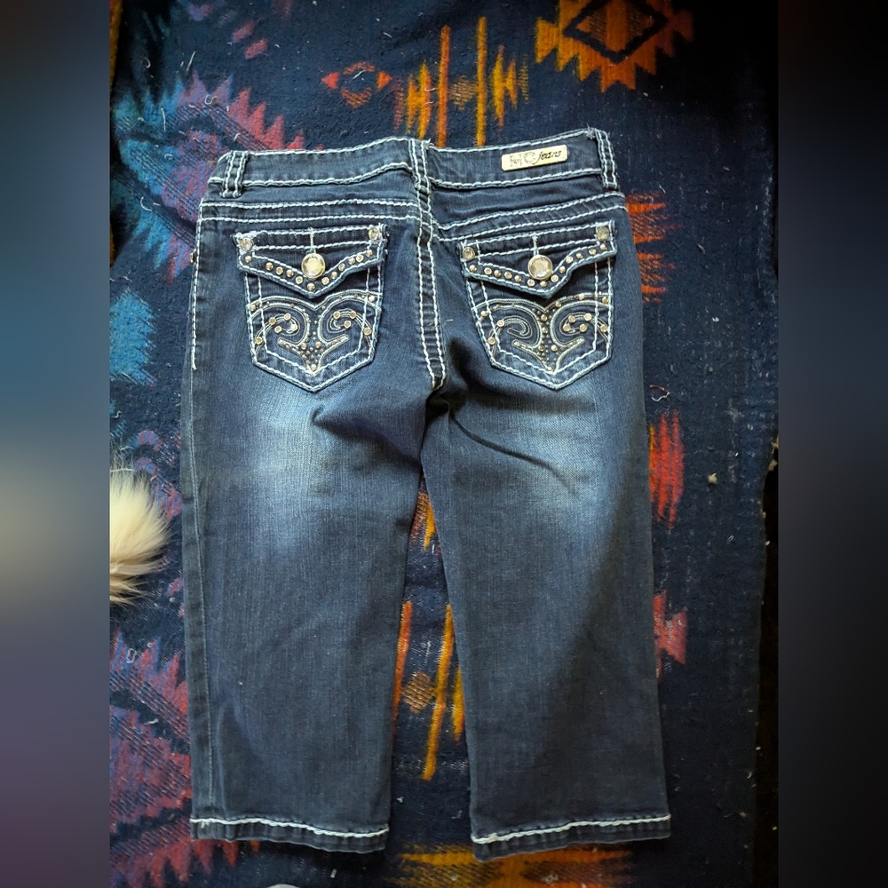 Miss Chic Jeans Dark Blue Cropped Denim - Picture 3 of 4